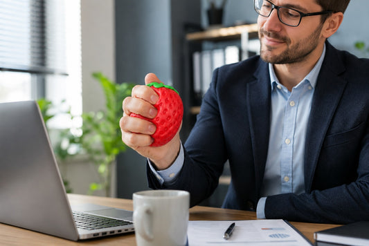 Cute Strawberry Squishy Stress Relief Toy – Soft, Kawaii Squeeze Toy for Kids & Adults – Perfect Desk Deco