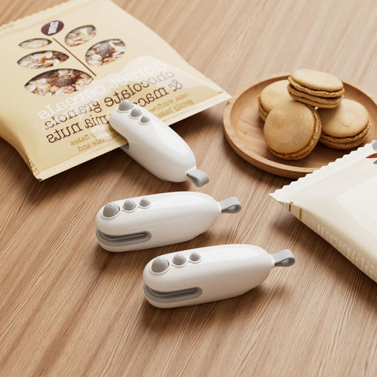 2-in-1 Mini Bag Sealer & Cutter – USB Rechargeable Snack Bag Sealer