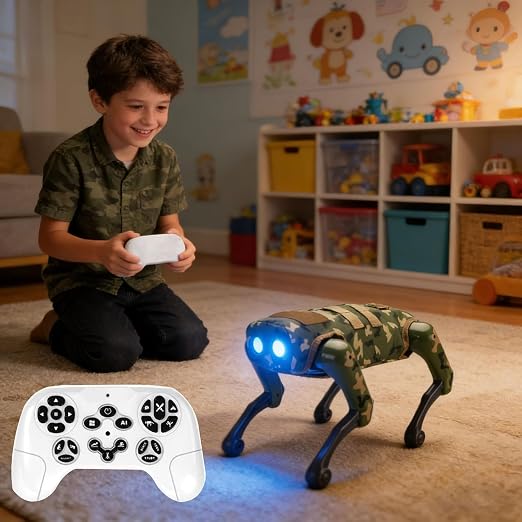AI Smart Robot Dog Toy for Kids – RC & Voice Control