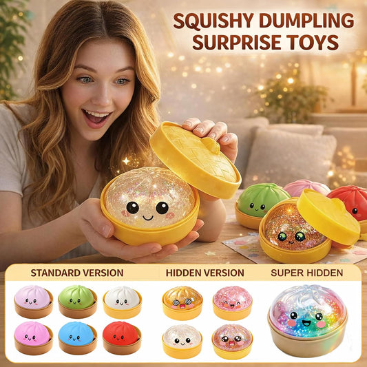 Mystery Dumpling Squishy Toy Box | Glitter Sensory Stress Ball Fidget Toy (1 Pc)